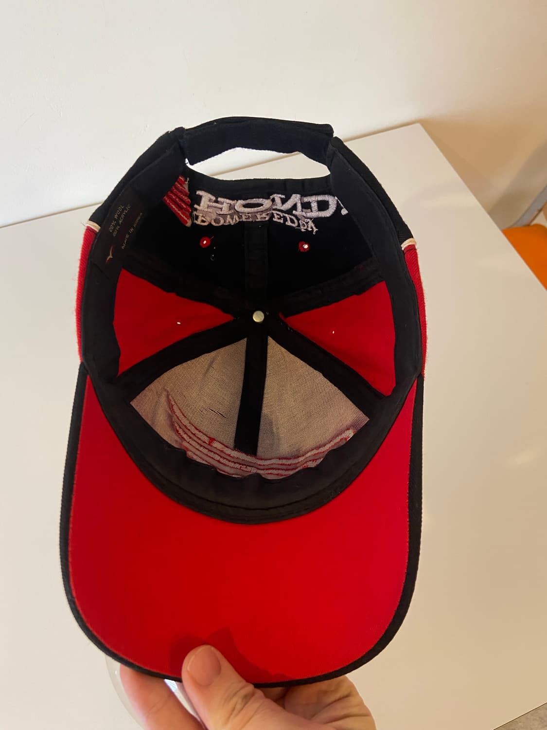 혼다 HONDA 볼캡 모자 블랙/레드 상품이미지7