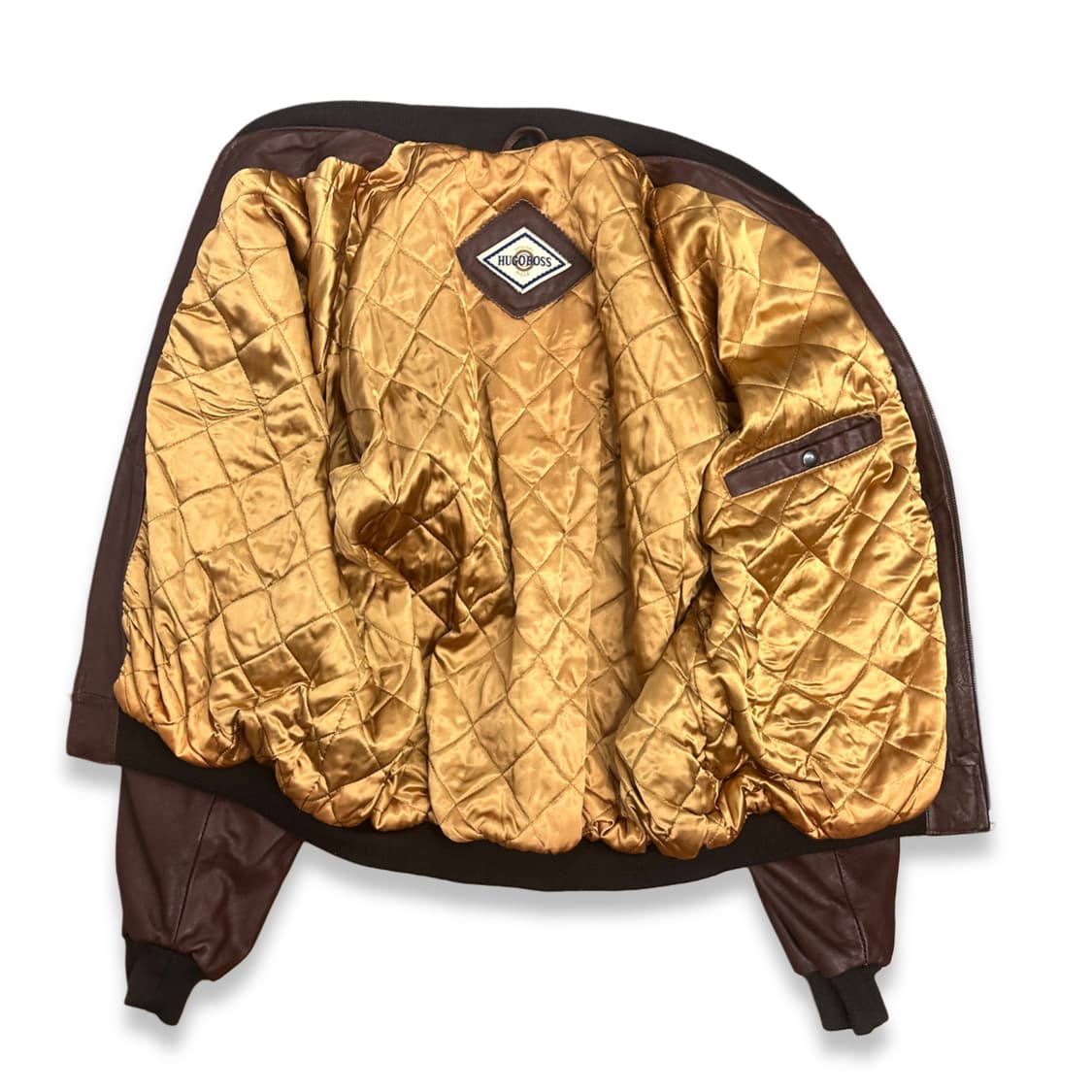 90s HUGO BOSS 레더 봄버 자켓 52 상품이미지3