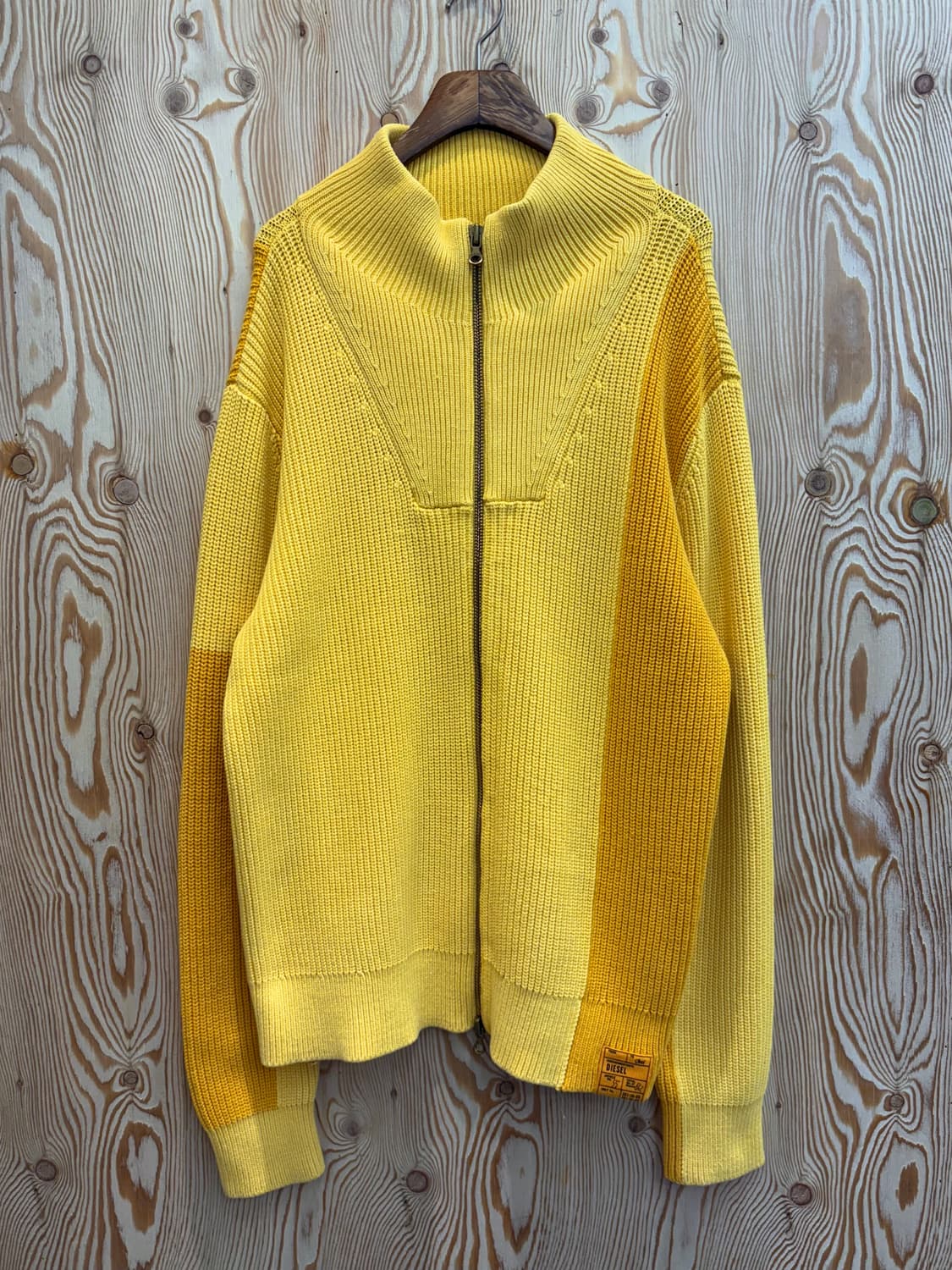 디젤 투톤 니트 집업 상품이미지1