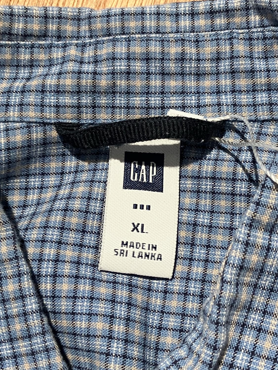 GAP 블루 체크 반팔 셔츠 XL 상품이미지6