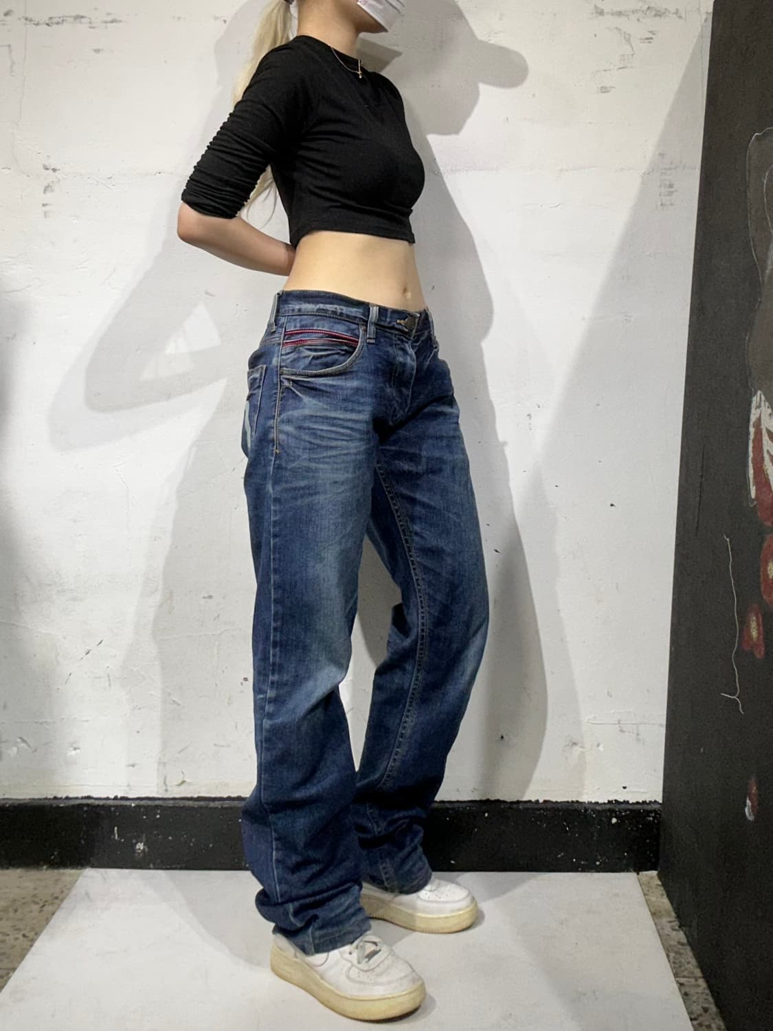 에비수 진청 워싱 다이콕 데님 팬츠 청바지  상품이미지2