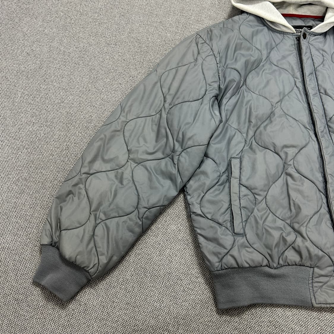 폴로 빈티지 성조기 후드 퀼팅 자켓(L) 상품이미지3