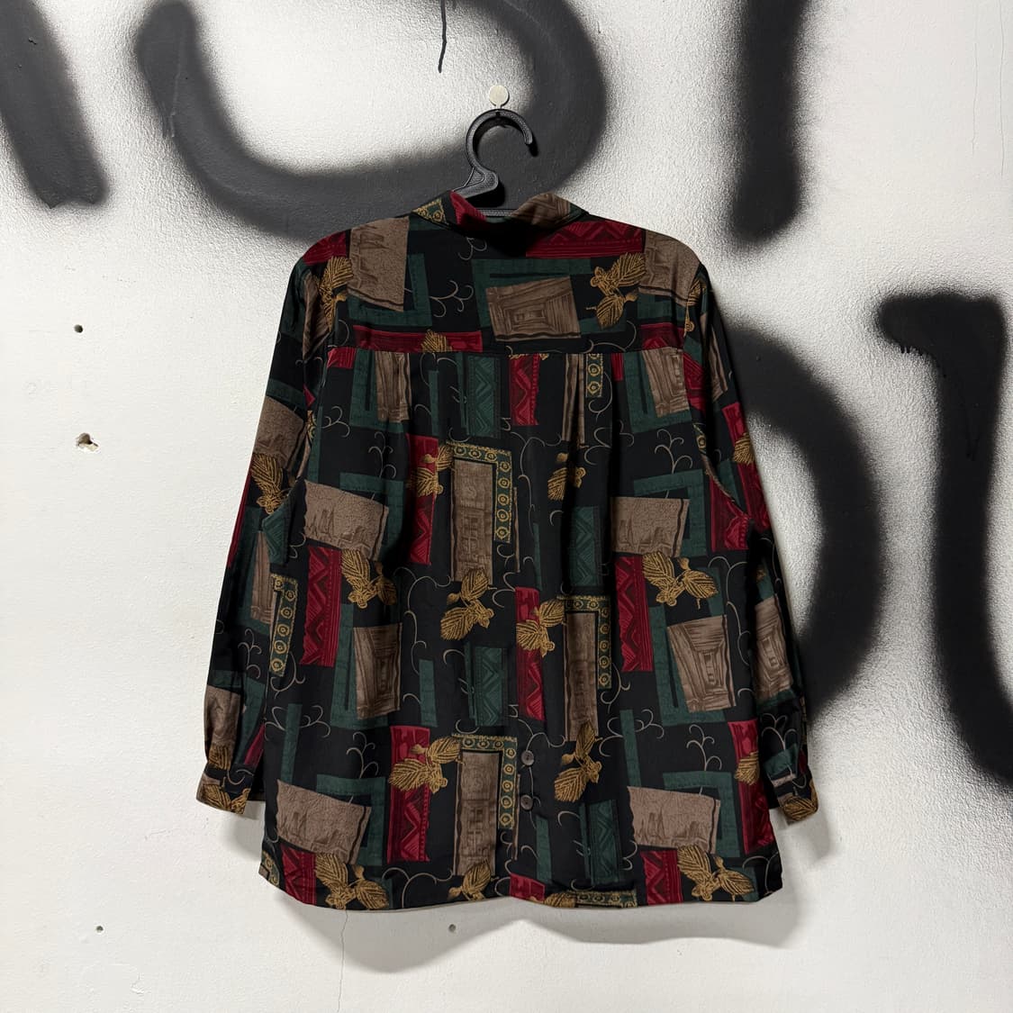 VTG 빈티지 바로크 멀티 패턴 핀턱 긴팔 셔츠 상품이미지2