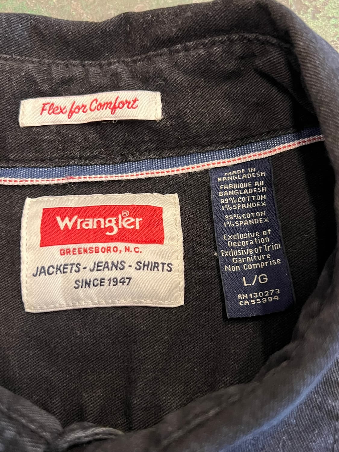 [L] Wrangler 블랙 웨스턴 스냅버튼 랭글러 셔츠 상품이미지7