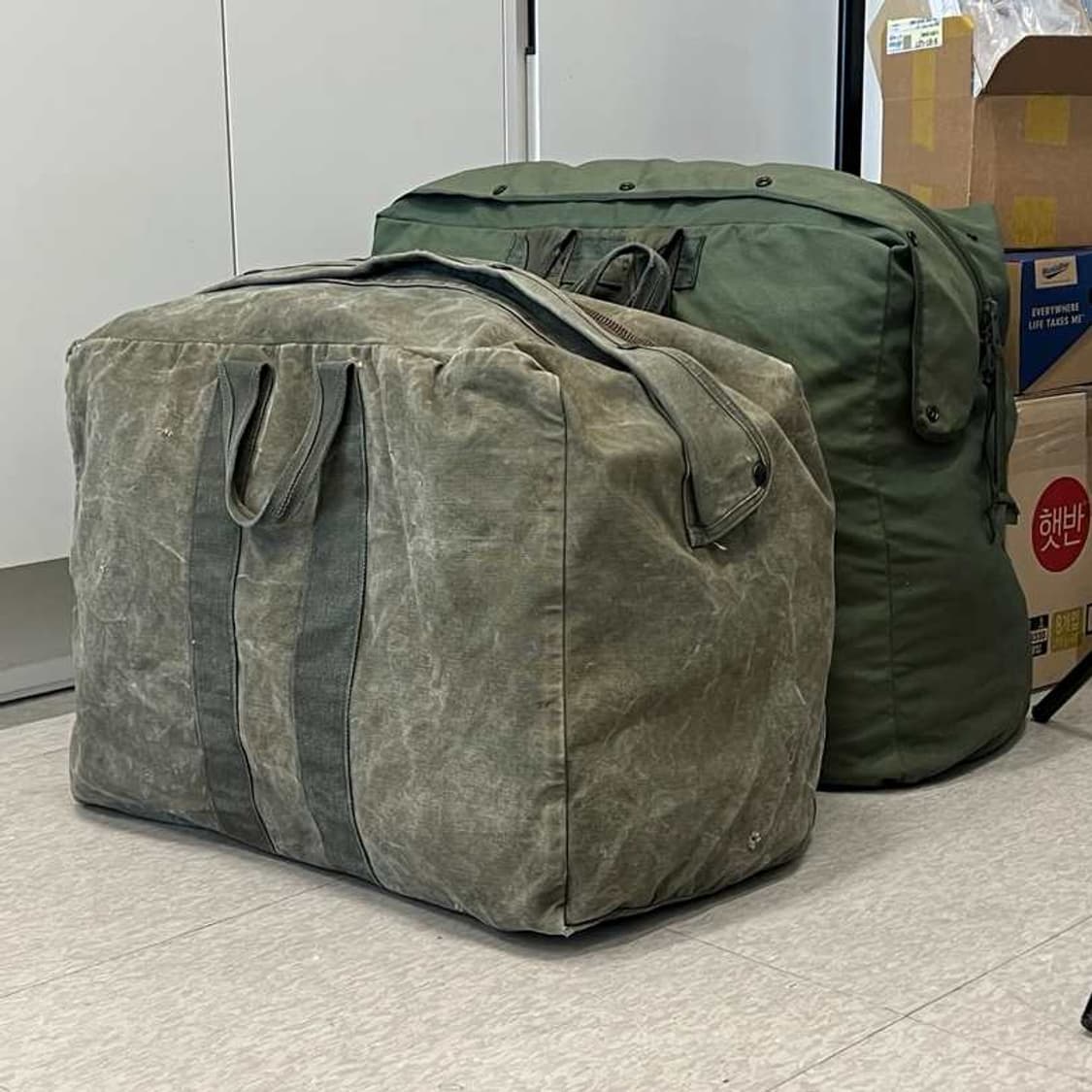 미군 오리지널 조종사 캔버스 키트백 S139 상품이미지10