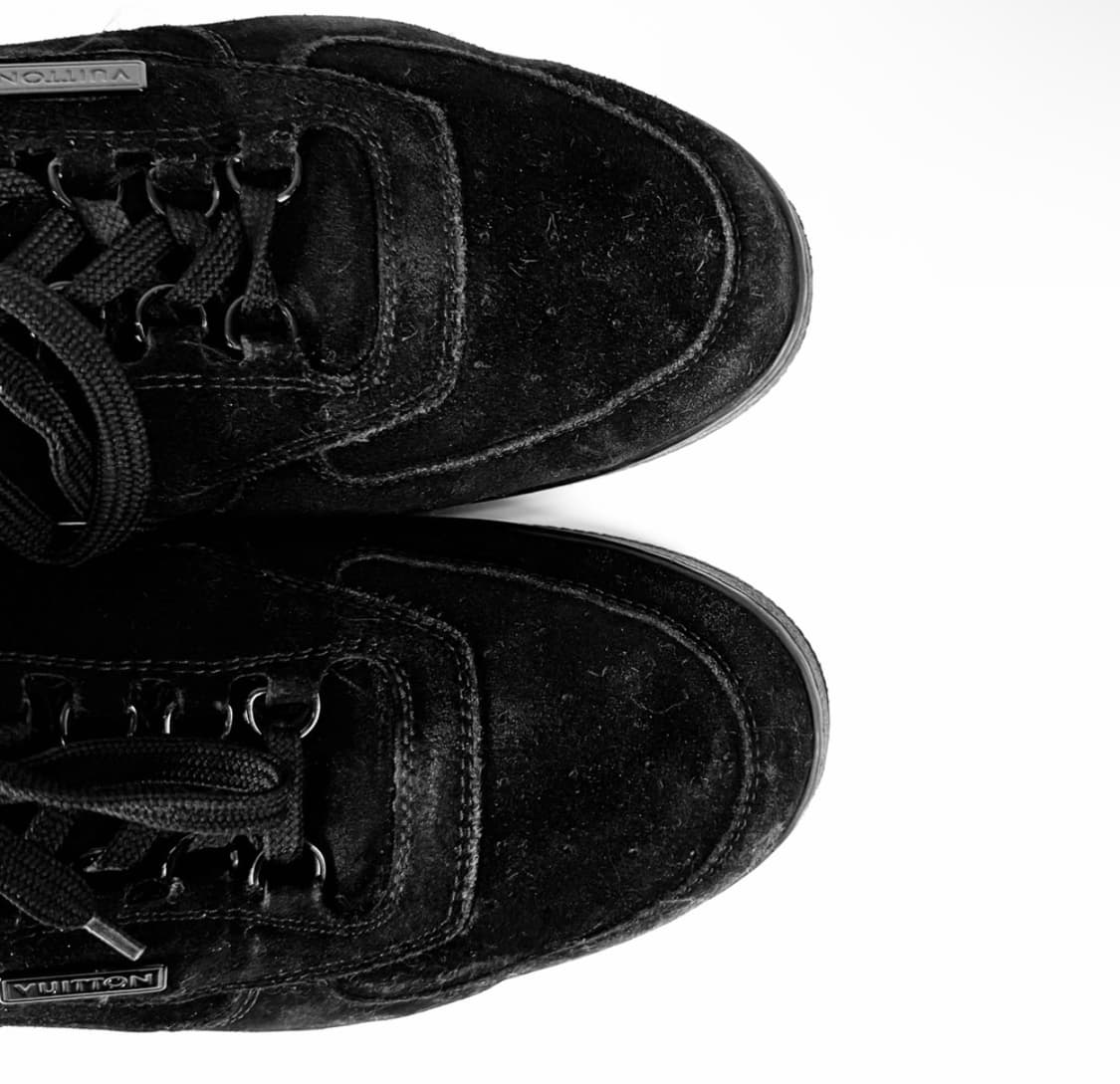 [9] 루이비통 남성 LV 스웨이드 벨벳 트레이너 로우탑 스니커즈 블랙 상품이미지7