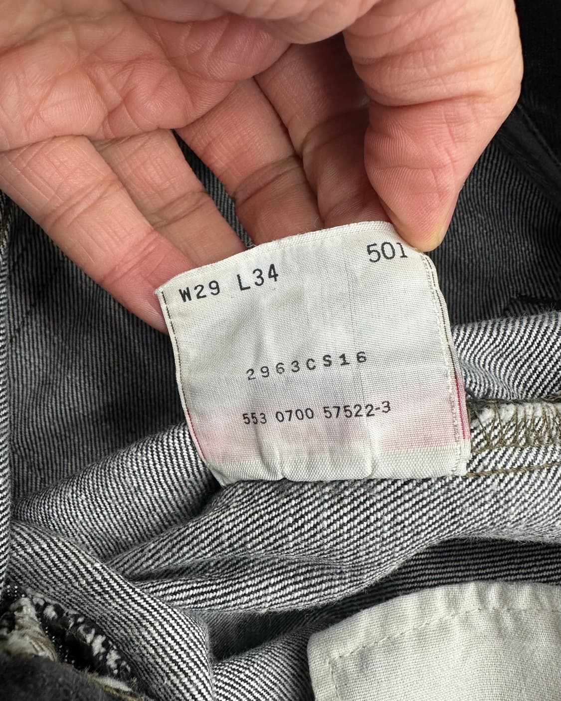 (허단36)00'S 리바이스 USA 501 흑청-M1383 상품이미지5