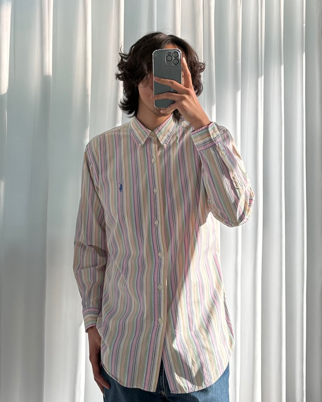 [M-L]폴로 랄프로렌 커스텀핏 스트라이프 셔츠 상품이미지1