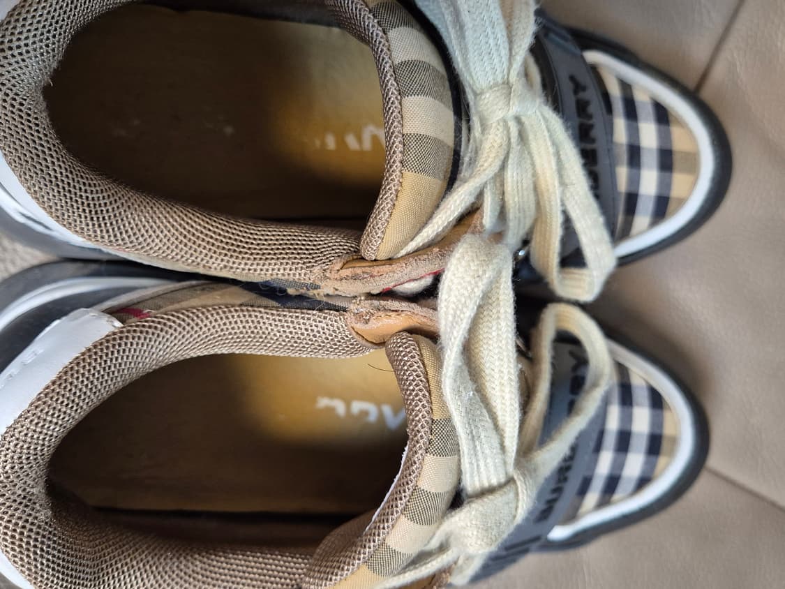 버버리 체크 벨크로 스니커즈 여자 235 상품이미지7