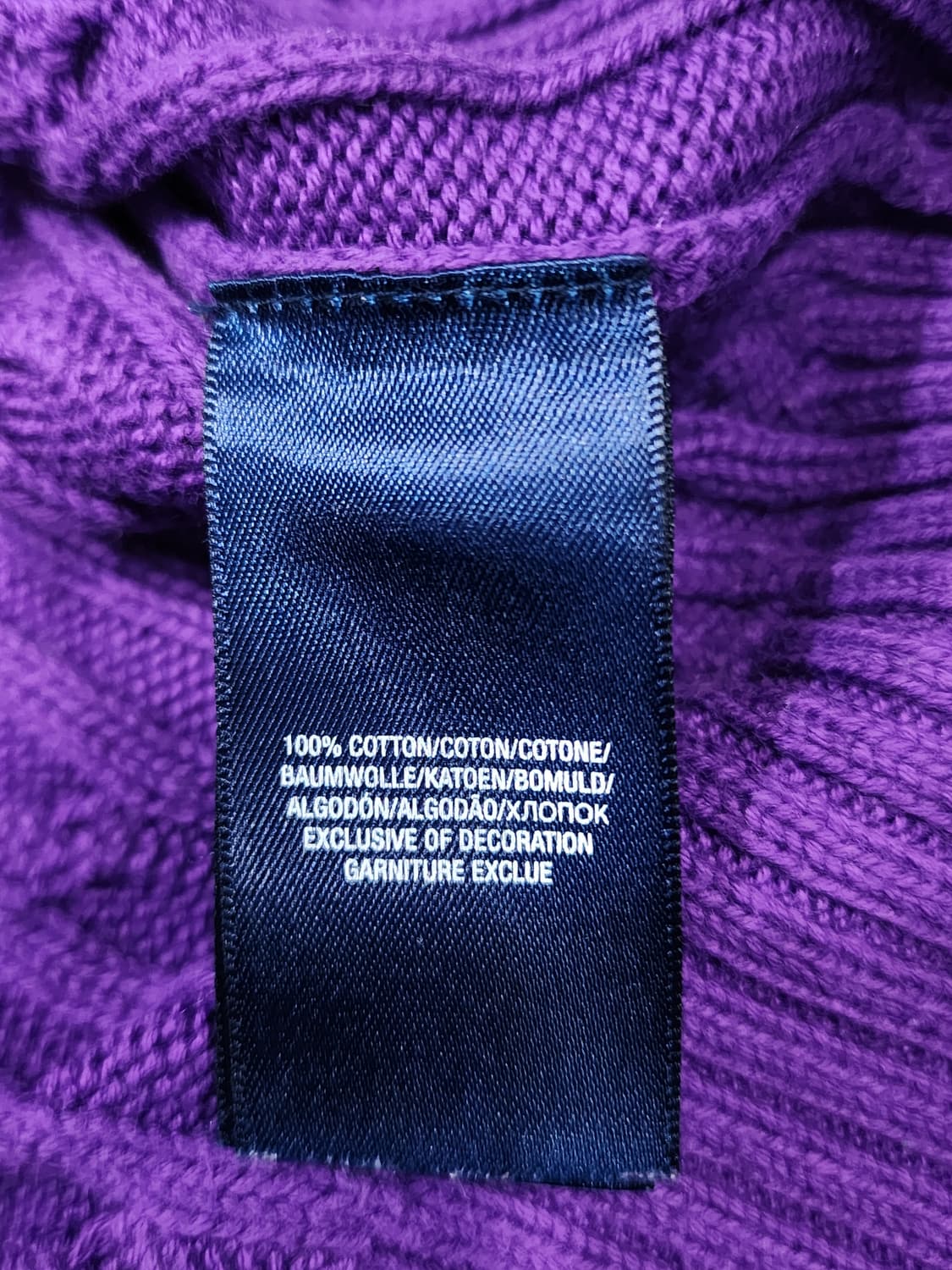 폴로 랄프로렌 숄더 버튼 포인트 케이블 꽈배기니트 걸즈 L 상품이미지6