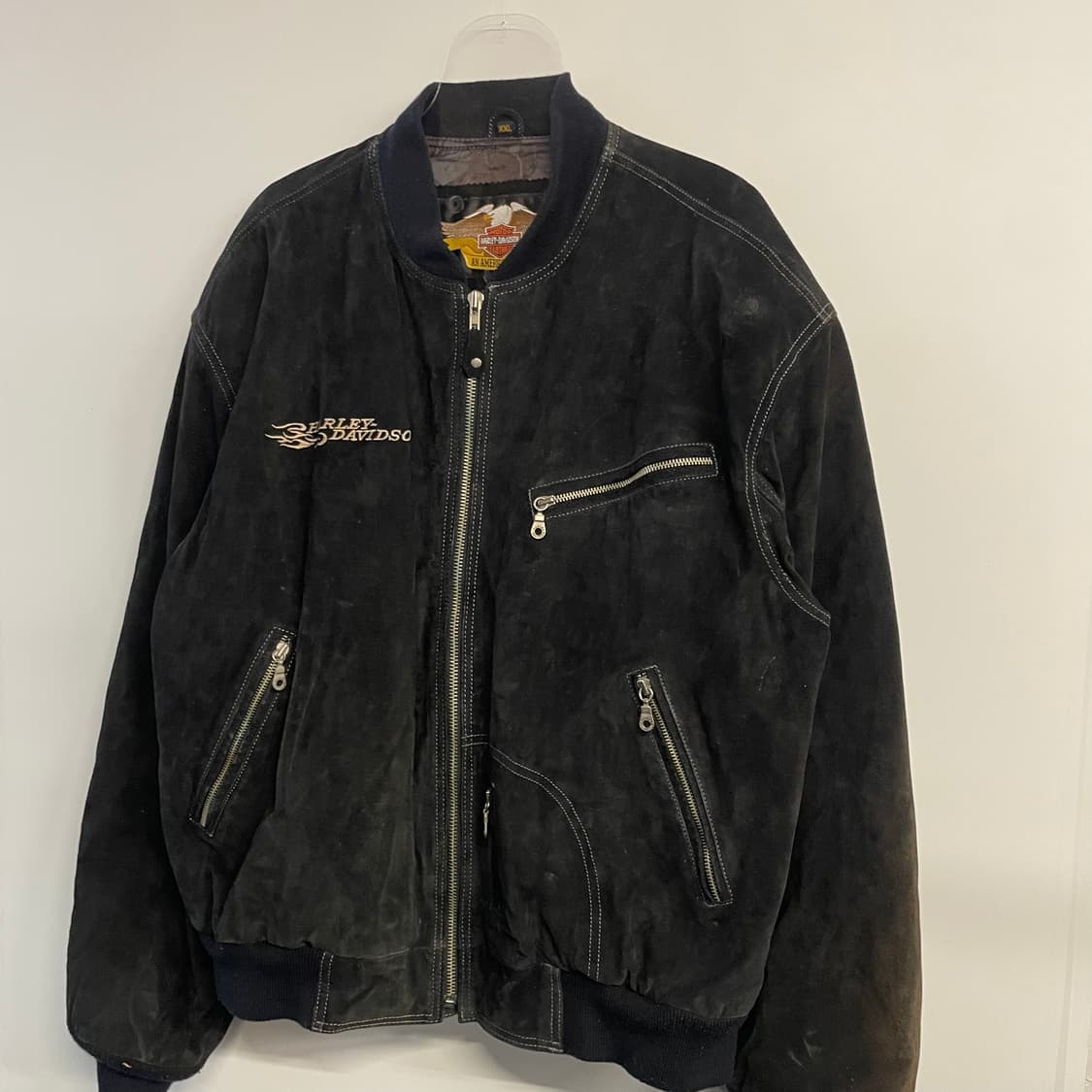 할리데이비슨 가죽 스웨이드 봄버자켓 상품이미지3