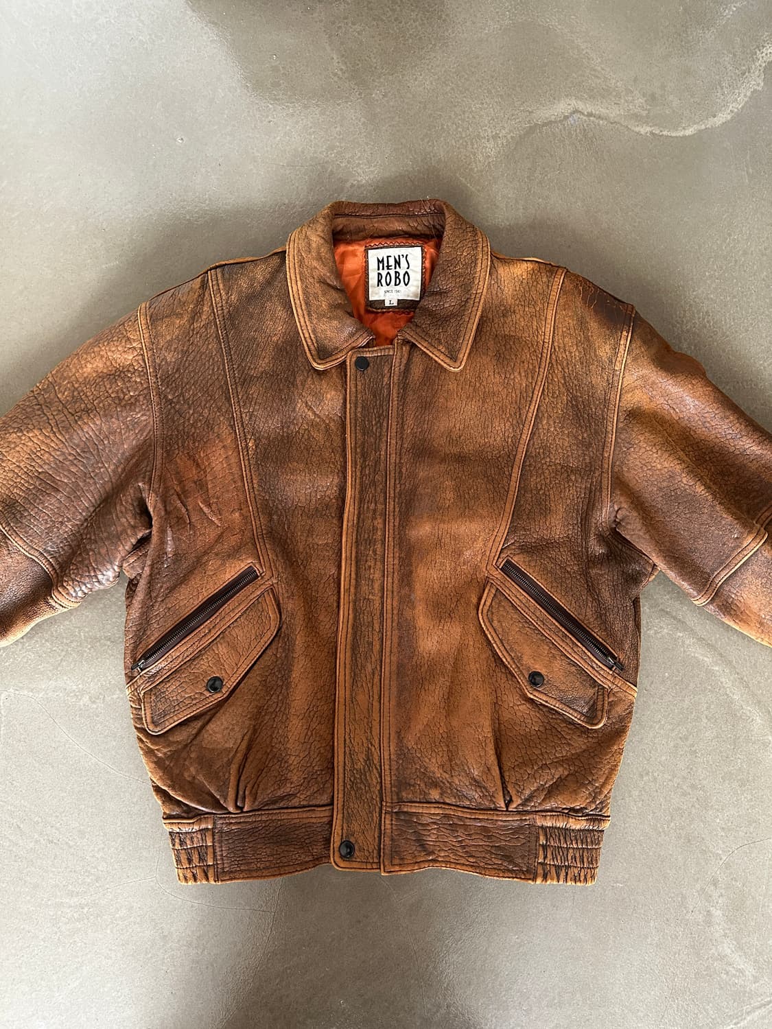 재패니즈 헤비 에이징 레더자켓 상품이미지1