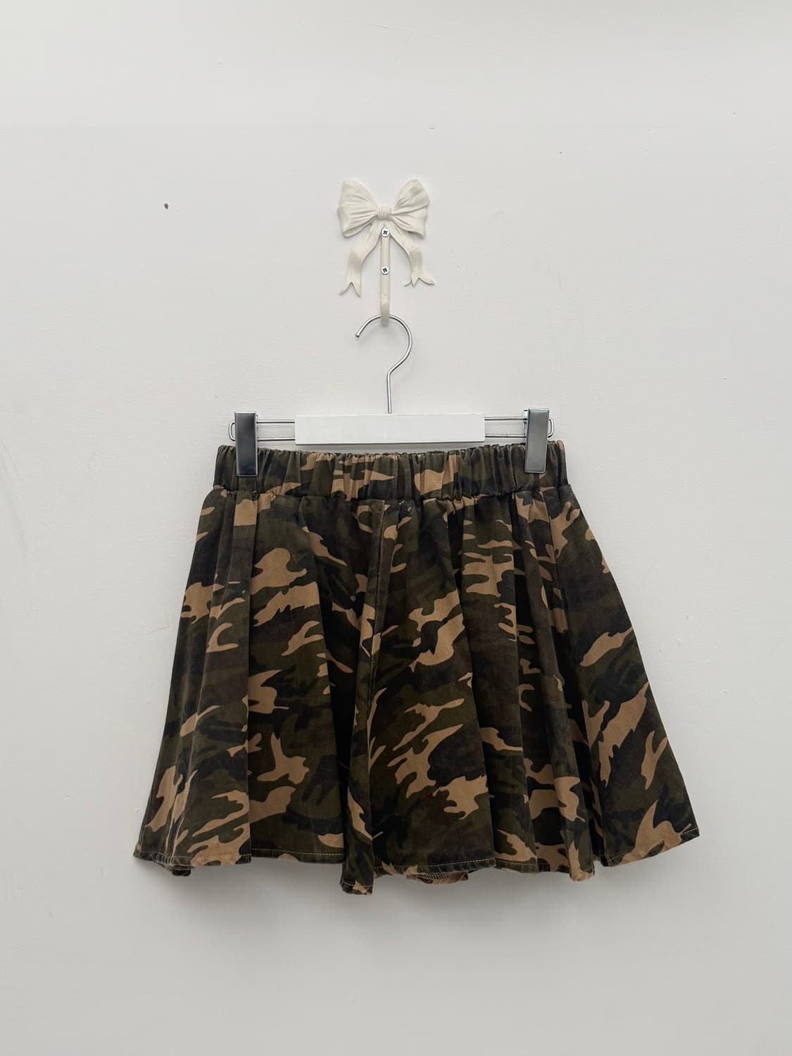 카모 플레어 밴딩 미니 스커트 상품이미지2