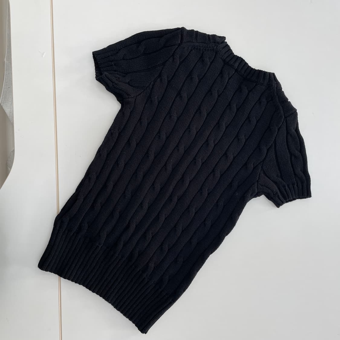 폴로 랄프로렌 블랙 케이블 반팔 니트 상품이미지3