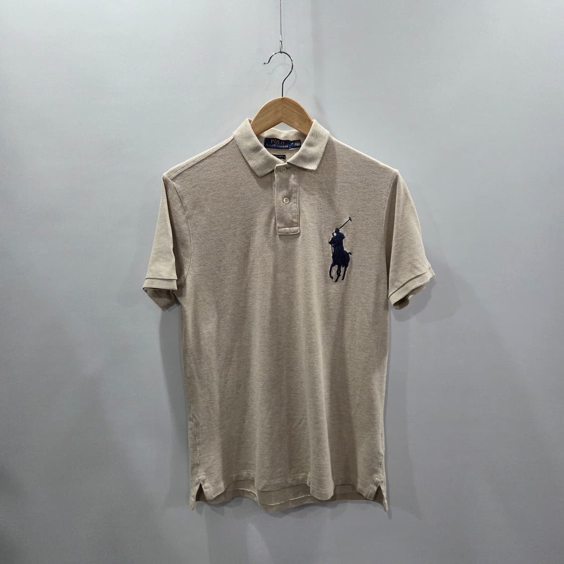 폴로랄프로렌 피케 카라 빅포니 반팔티 오트밀 M 상품이미지1