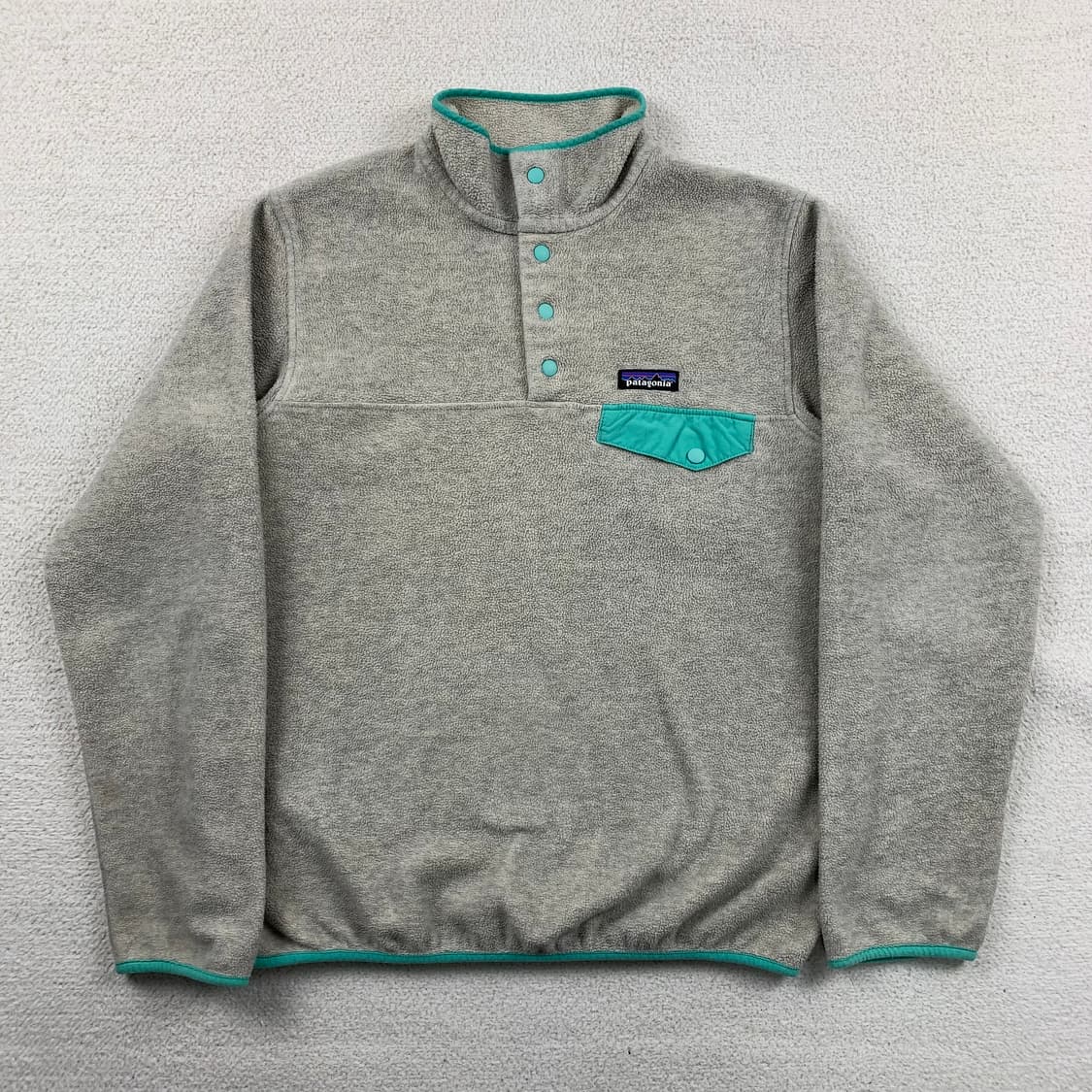 파타고니아 신칠라 스냅-T 플리스 풀오버 그레이 민트  상품이미지1