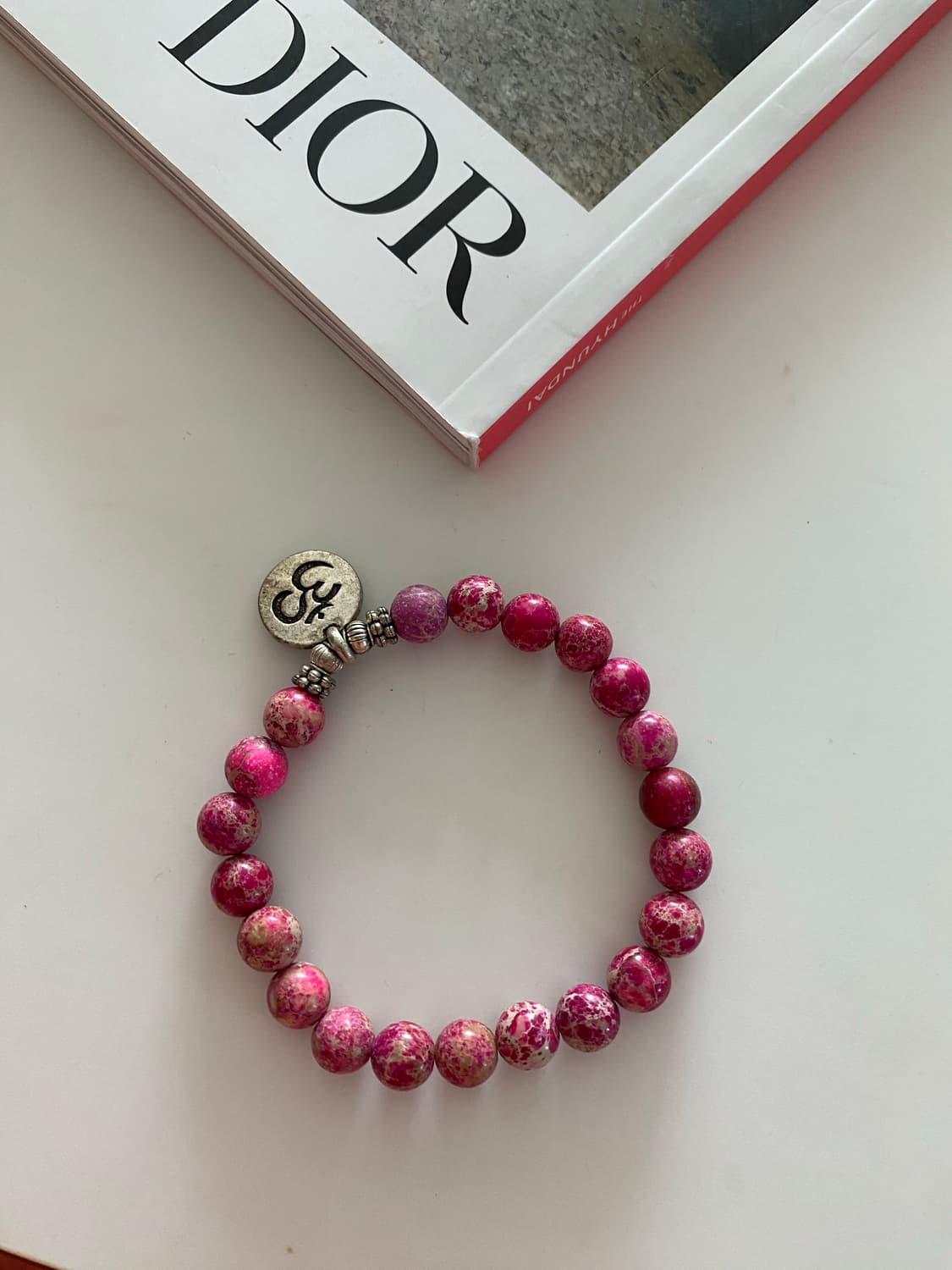 핑크 스톤 옴 팔찌 상품이미지1