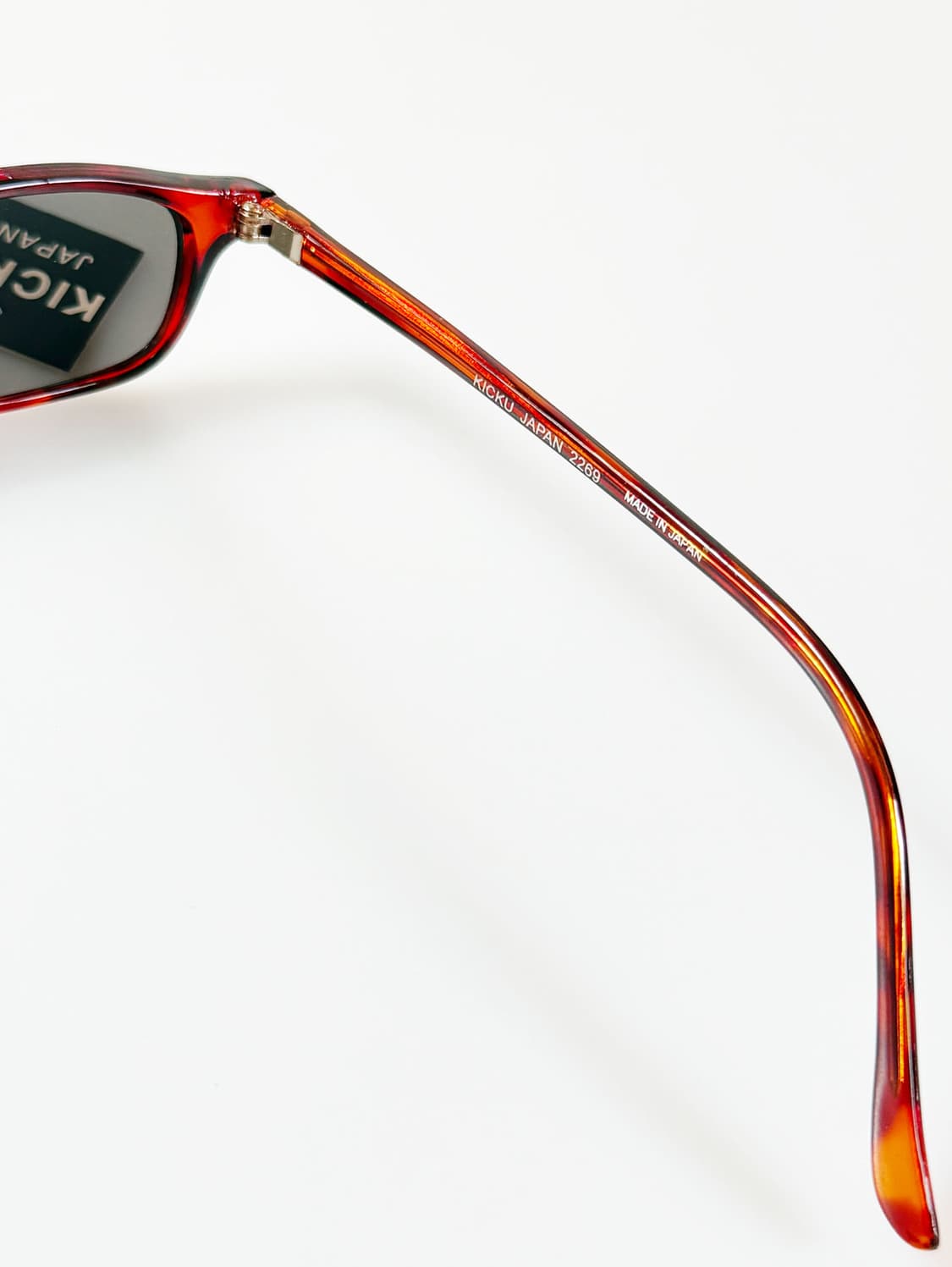 90s KICKU JAPAN 레오파드 스퀘어 뿔테 빈티지 선글라스 상품이미지6