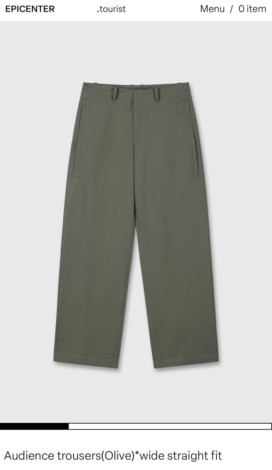 (M) 에피센터 투어리스트 audience trousers 올리브 상품이미지1