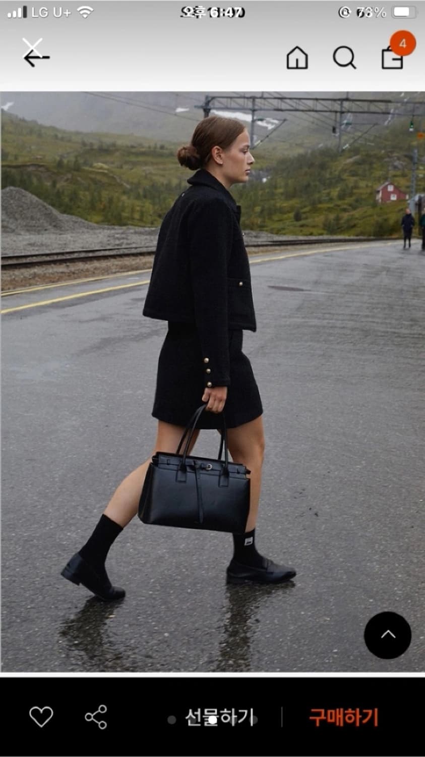 폴뉴아 ANNEAU BAG 블랙 상품이미지3