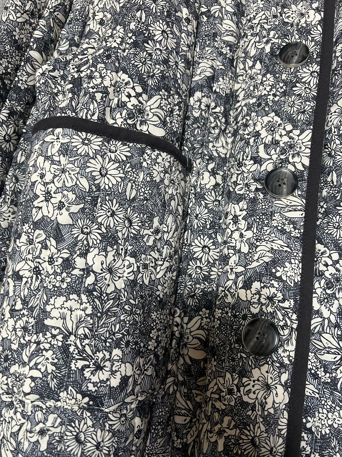 빈티지 플라워 프린트 퀼드 자켓 상품이미지3