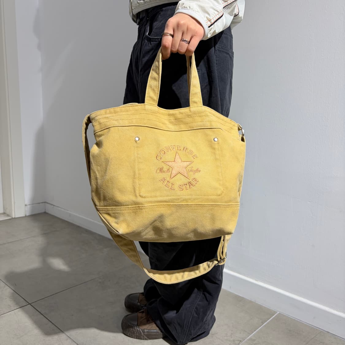 컨버스 브라운 별 캔버스 크로스백 가방 상품이미지2