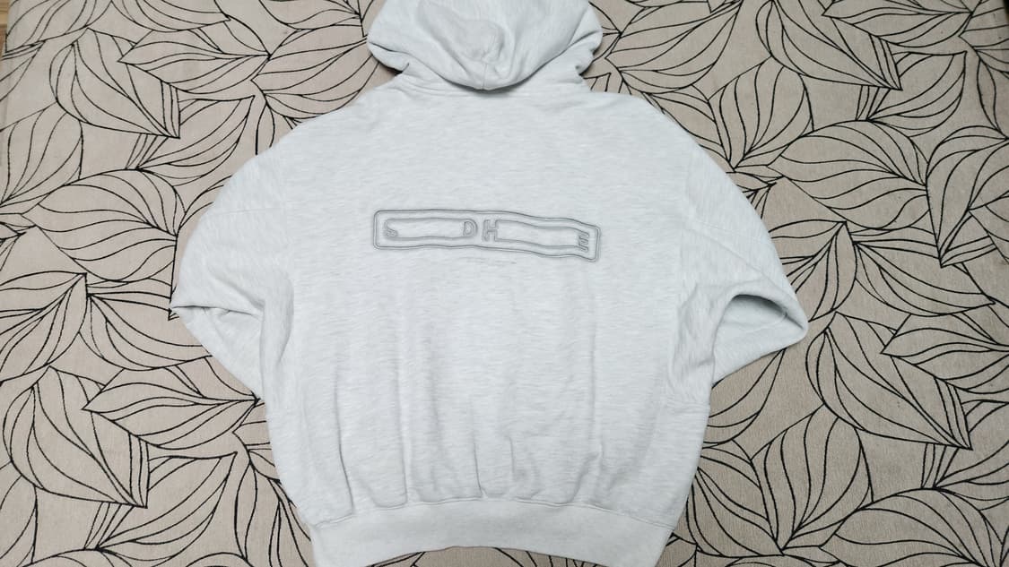 솔리드옴므 백로고 그레이 후디 48 오버핏 상품이미지2