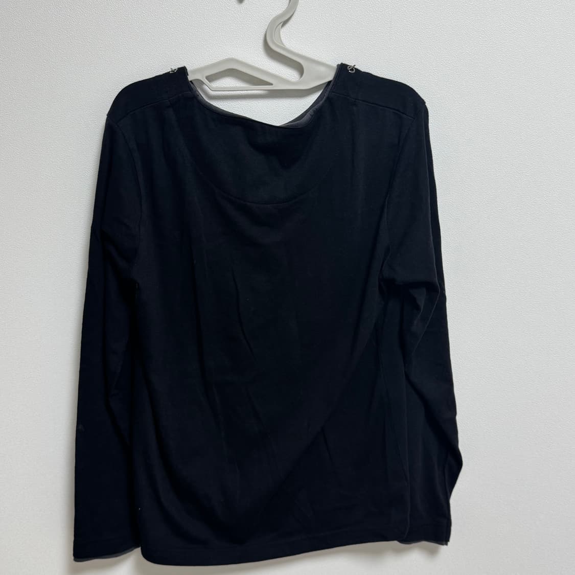 y2k 펑크 블랙 체인 레이어드 롱슬리브 티셔츠 상품이미지2