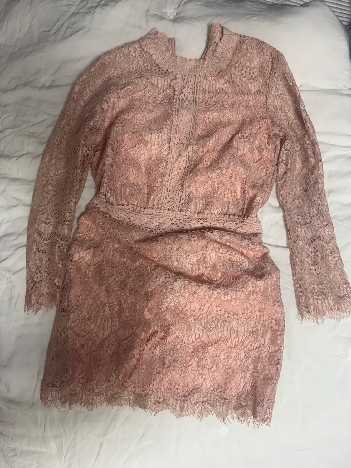 레이스핑크원피스 상품이미지1