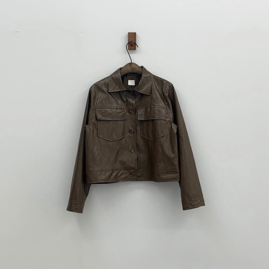 빈티지 브라운 레더 자켓 상품이미지1