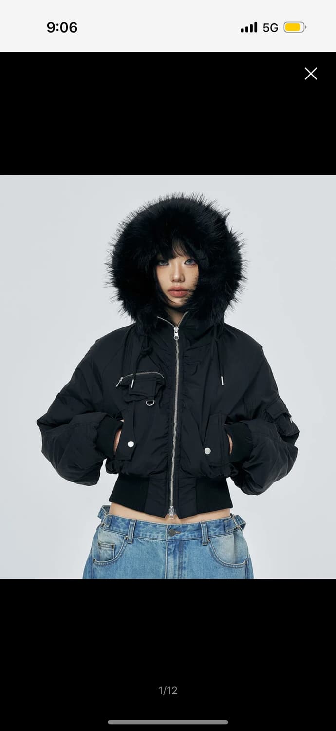 스키즘인듀싱 후드 퍼 자켓 상품이미지1