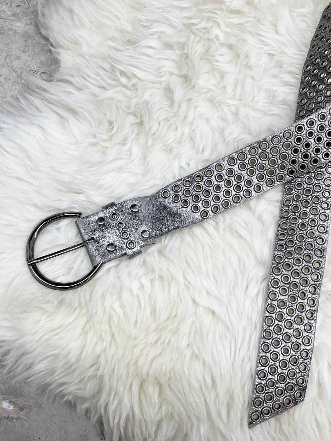 리얼레더 락시크 펀칭 버클 벨트 상품이미지6