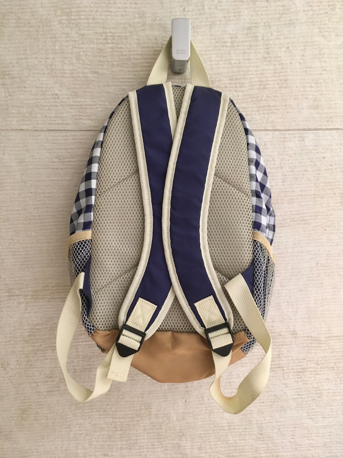 헤이세이 라떼갸루 체크 네이비 리본 백팩 모리걸 핀터레스트 가방 상품이미지3