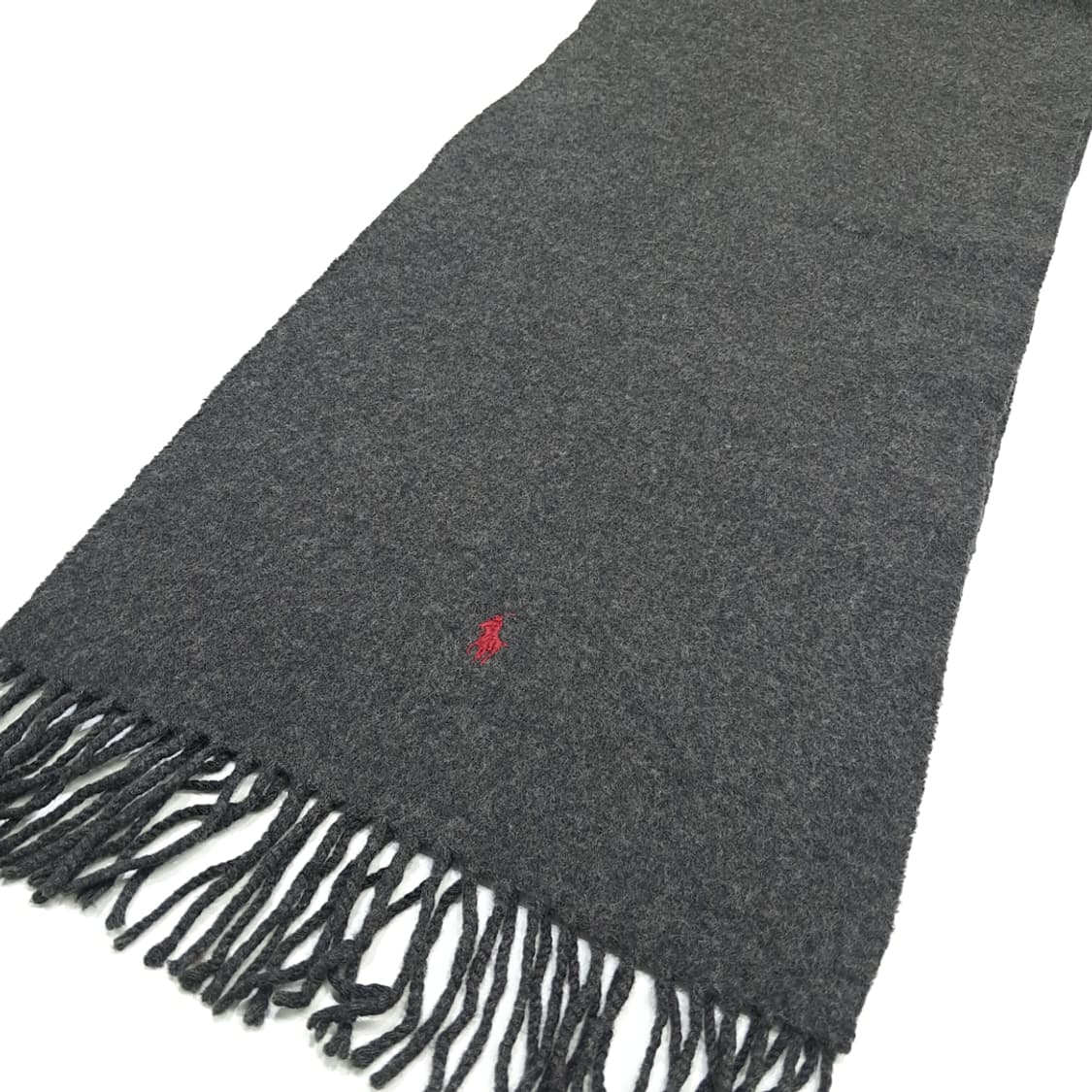 MX322 폴로 랄프로렌 차콜그레이 램스울 목도리 머플러 상품이미지2