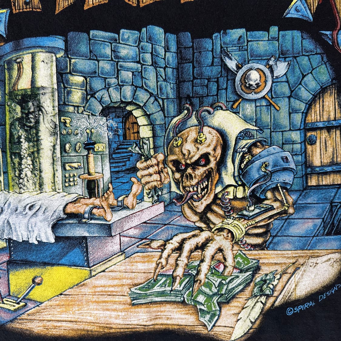 90s 메탈리카 Sandman’s Dungeon 유로 부틀렉 티셔츠 XL 상품이미지5