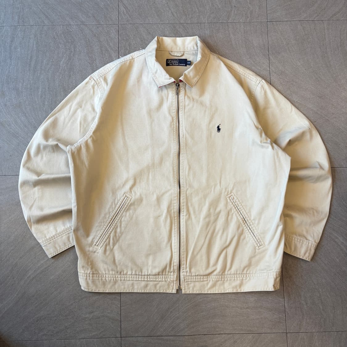 폴로 정품 국내 두산 베이지 스윙톱 자켓 상품이미지1
