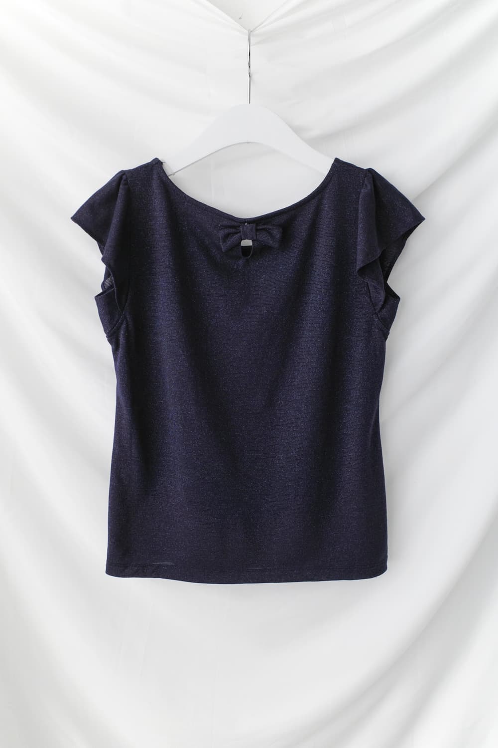 back ribbon half blouse 상품이미지3