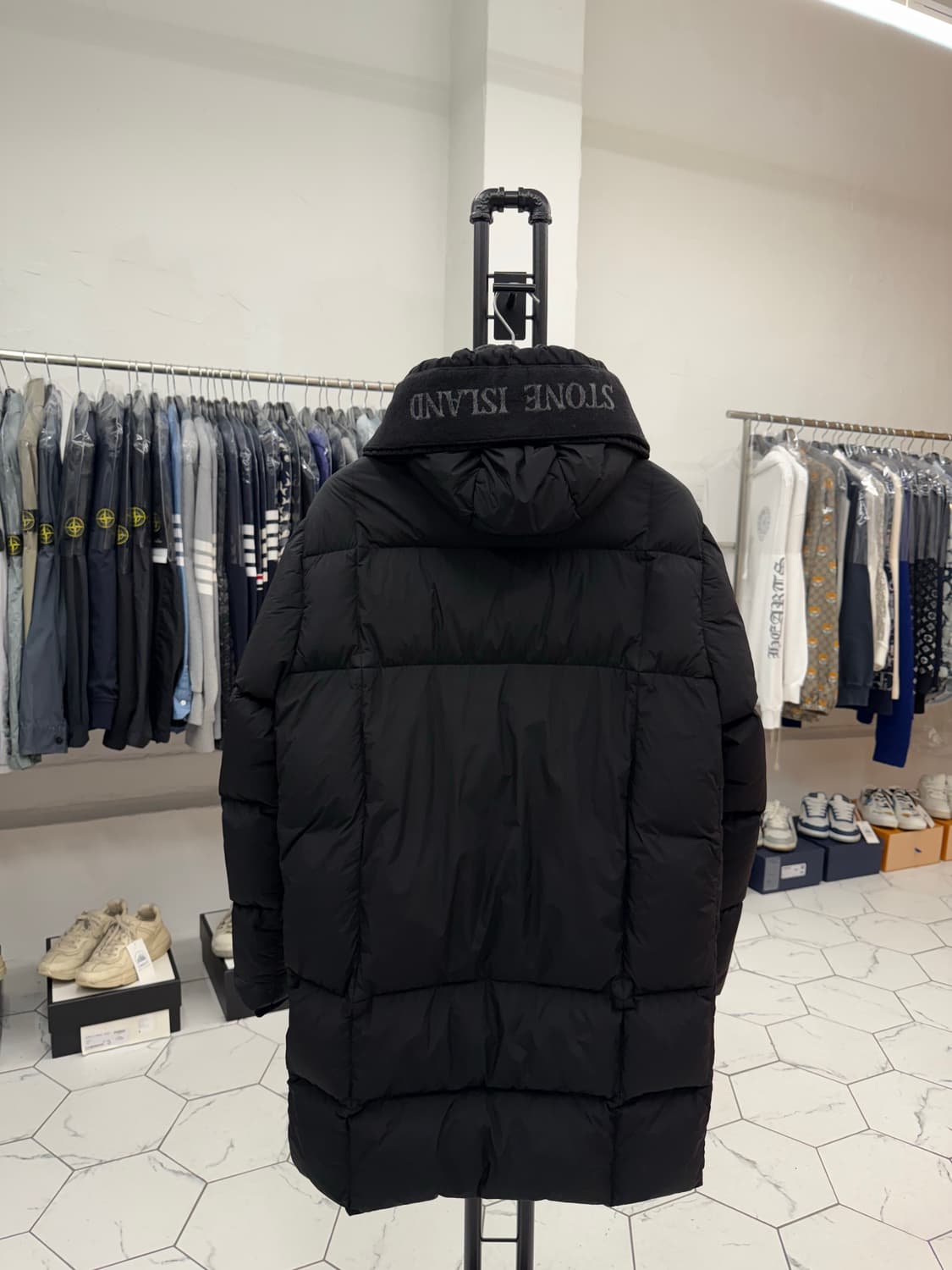 [M] 스톤아일랜드 크링클랩스 후드 롱 패딩 상품이미지2