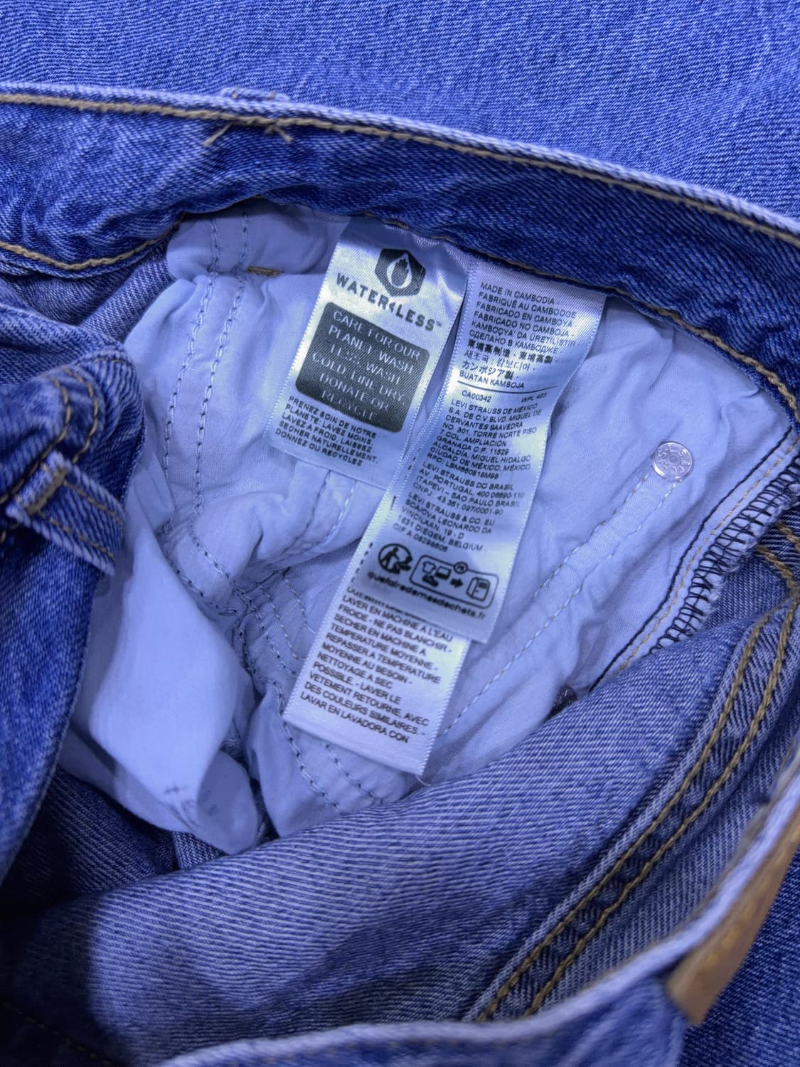 리바이스 프리미엄 빅e 배기 대디 스톤워싱 데님팬츠 32 상품이미지9