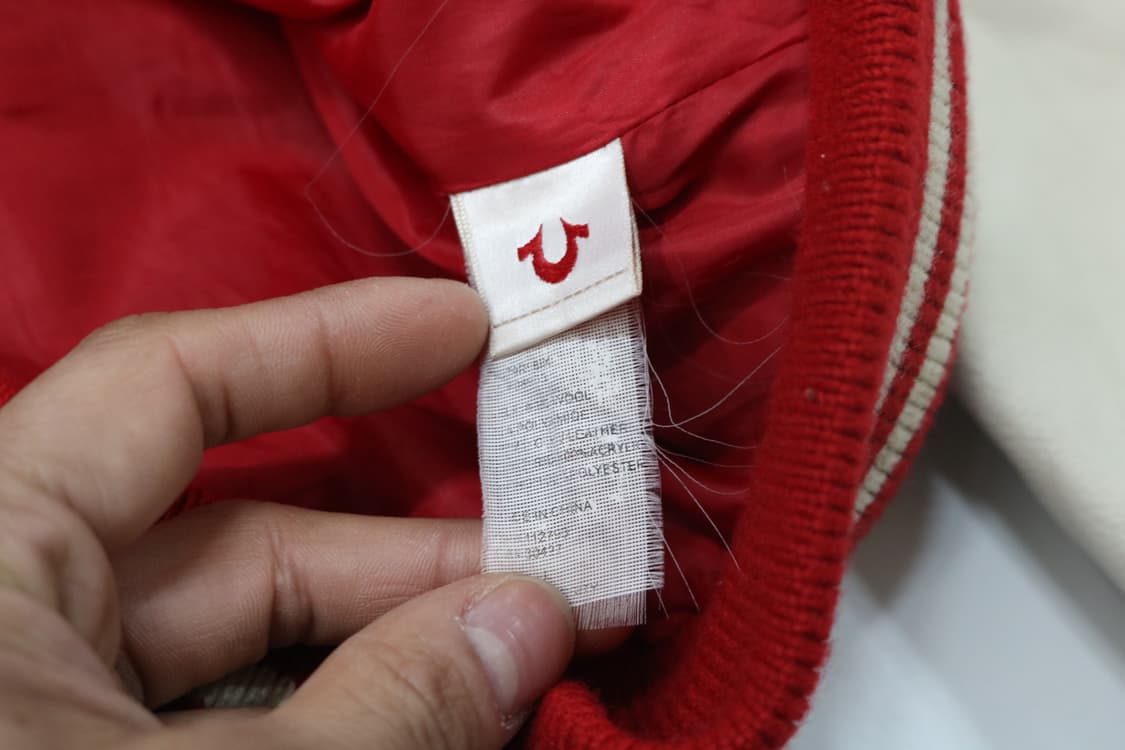 트루릴리전 빈티지 레드&화이트 바시티 자켓 (L) 상품이미지10