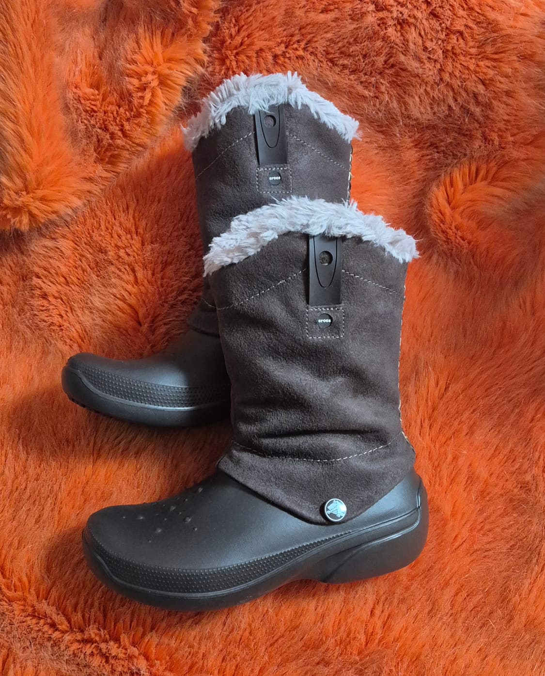크록스 퍼 부츠 털부츠 방한화 W6 미사용보관품 상품이미지2