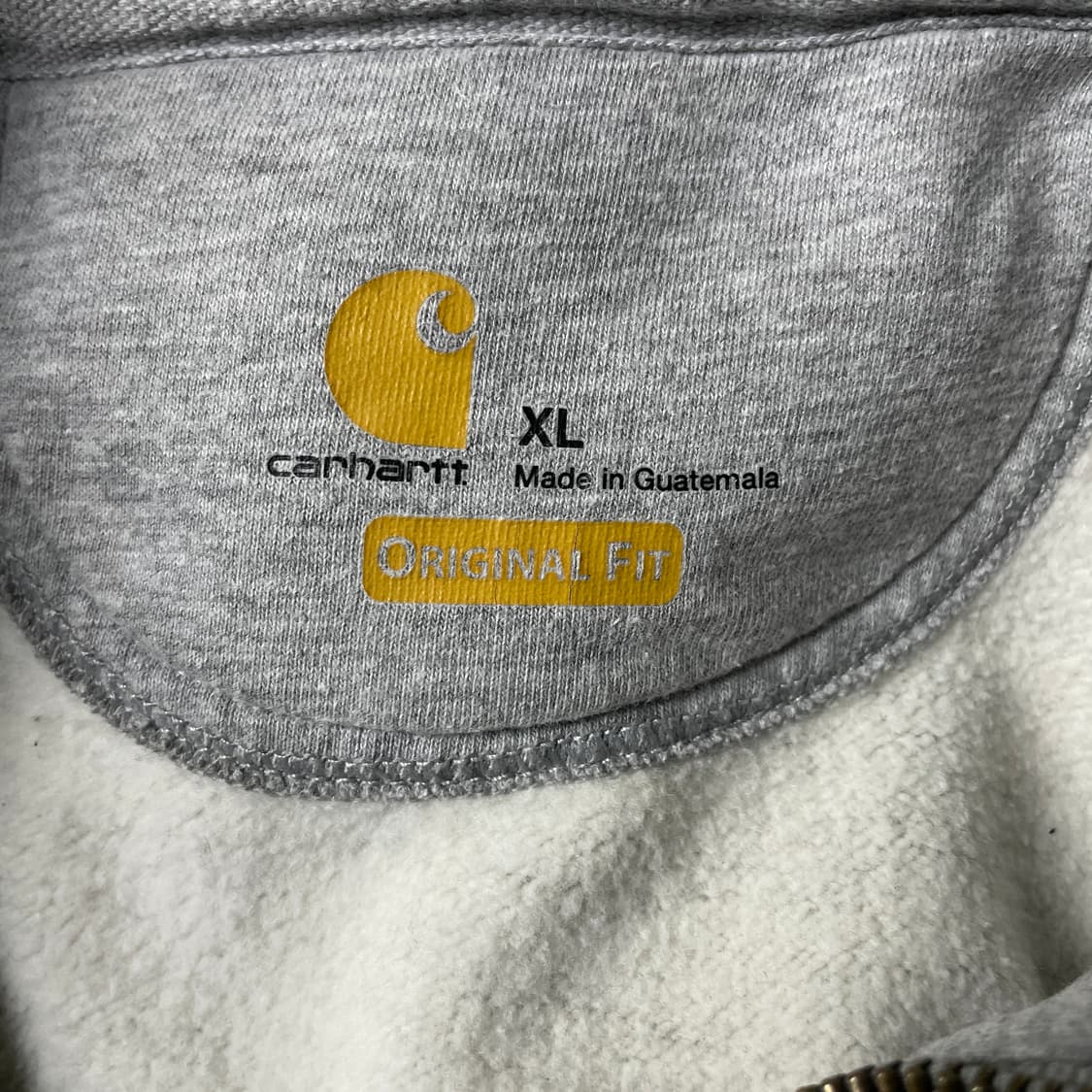 CARHARTT 칼하트 빈티지 그레이 하프집업 기모 후드티 A00576 상품이미지9