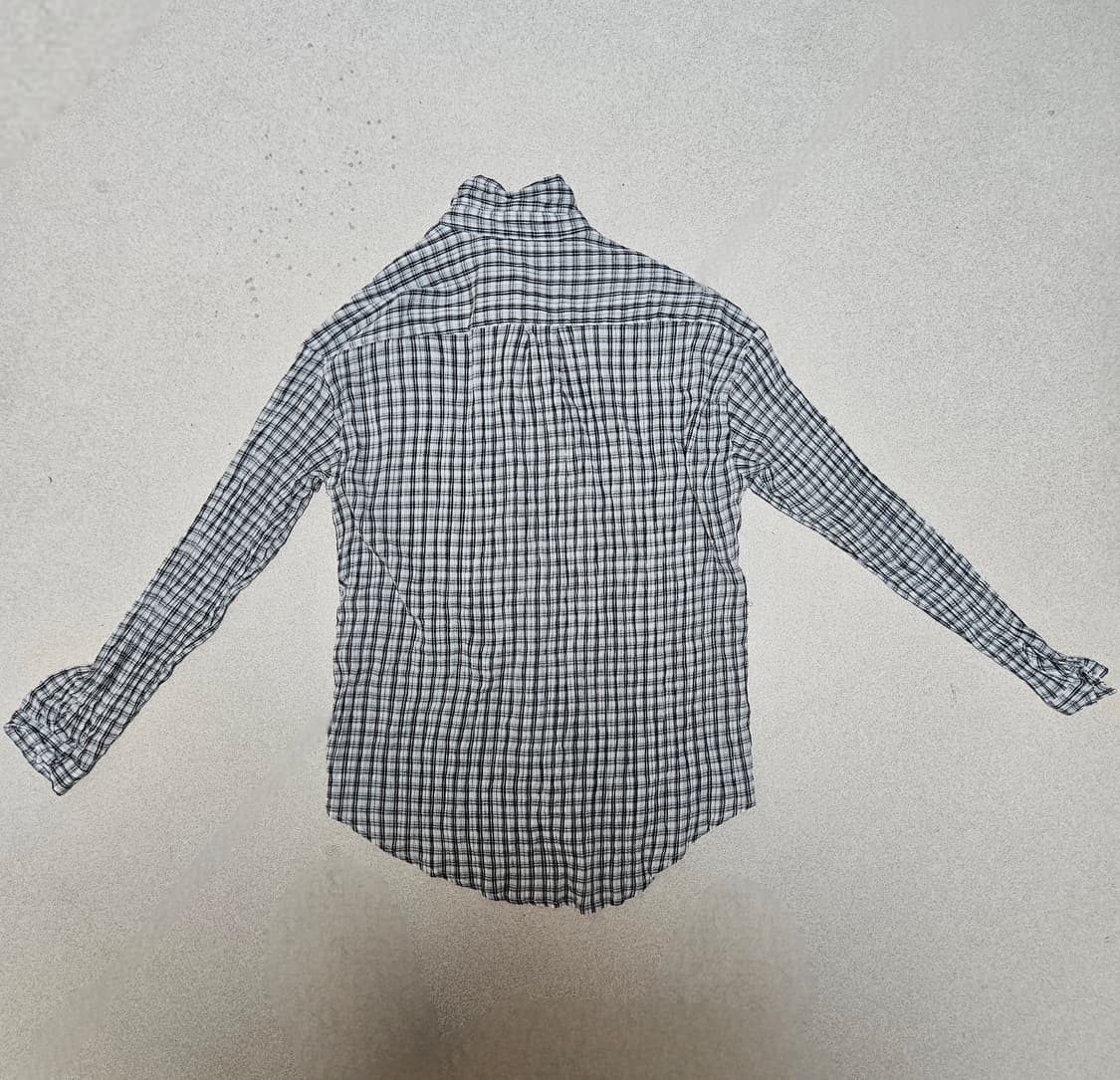 에이블리 아동 또는 여성 시어서커 체크 셔츠(실측있음) 상품이미지3