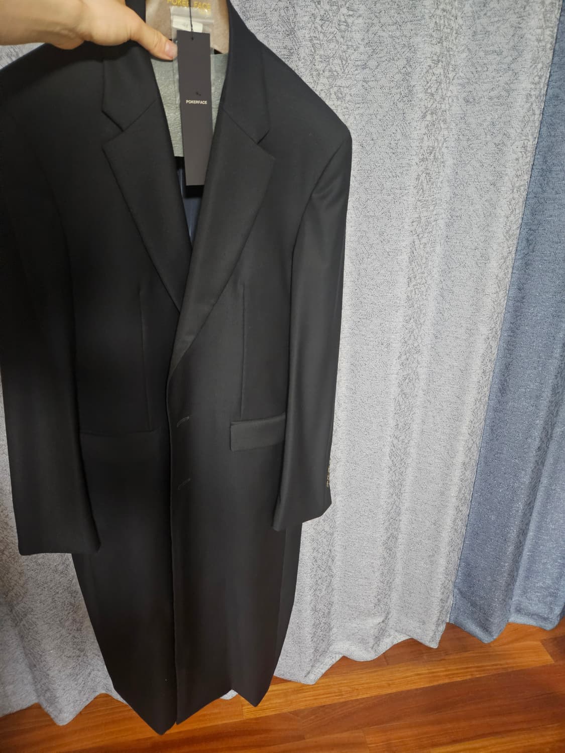 포커페이스 롱블레이저 싱글코트 48 다크네이비 상품이미지2