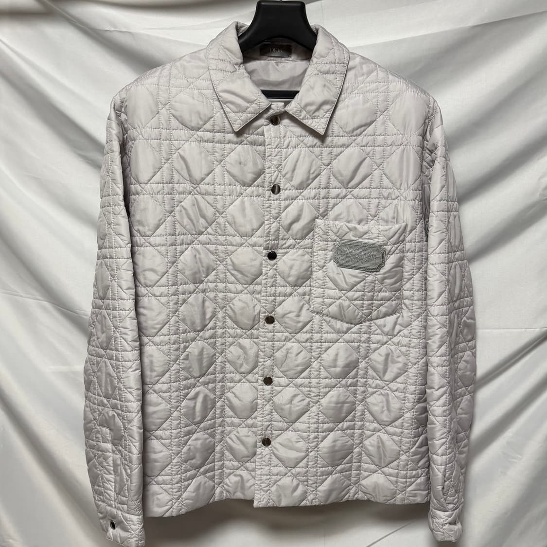 [S+급48] 디올 까나쥬 퀄팅 꾸뛰르 로고패치 셔츠 패딩자켓 상품이미지1