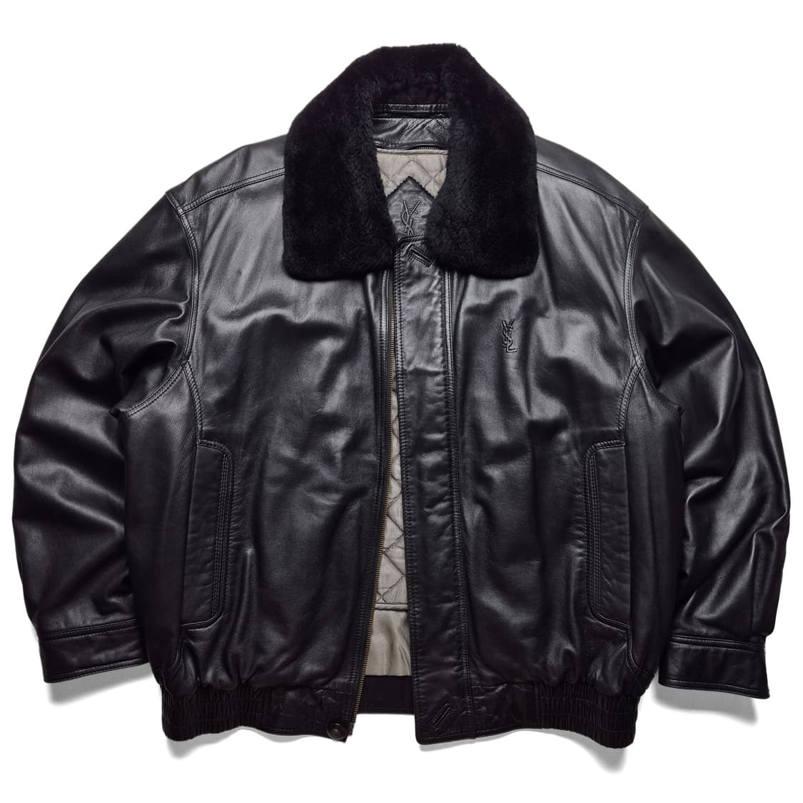 [95] 입생로랑 퍼카라 양가죽 플라이트 자켓 상품이미지2