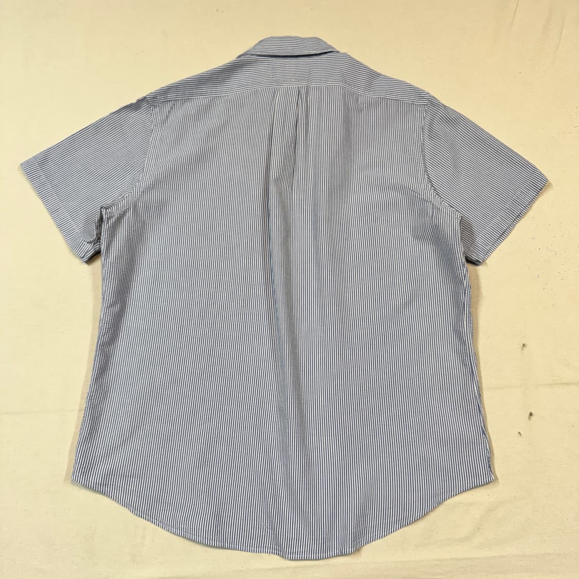 XL) 폴로 랄프로렌 클래식핏 블루 화이트 시어서커 반팔 셔츠 상품이미지5