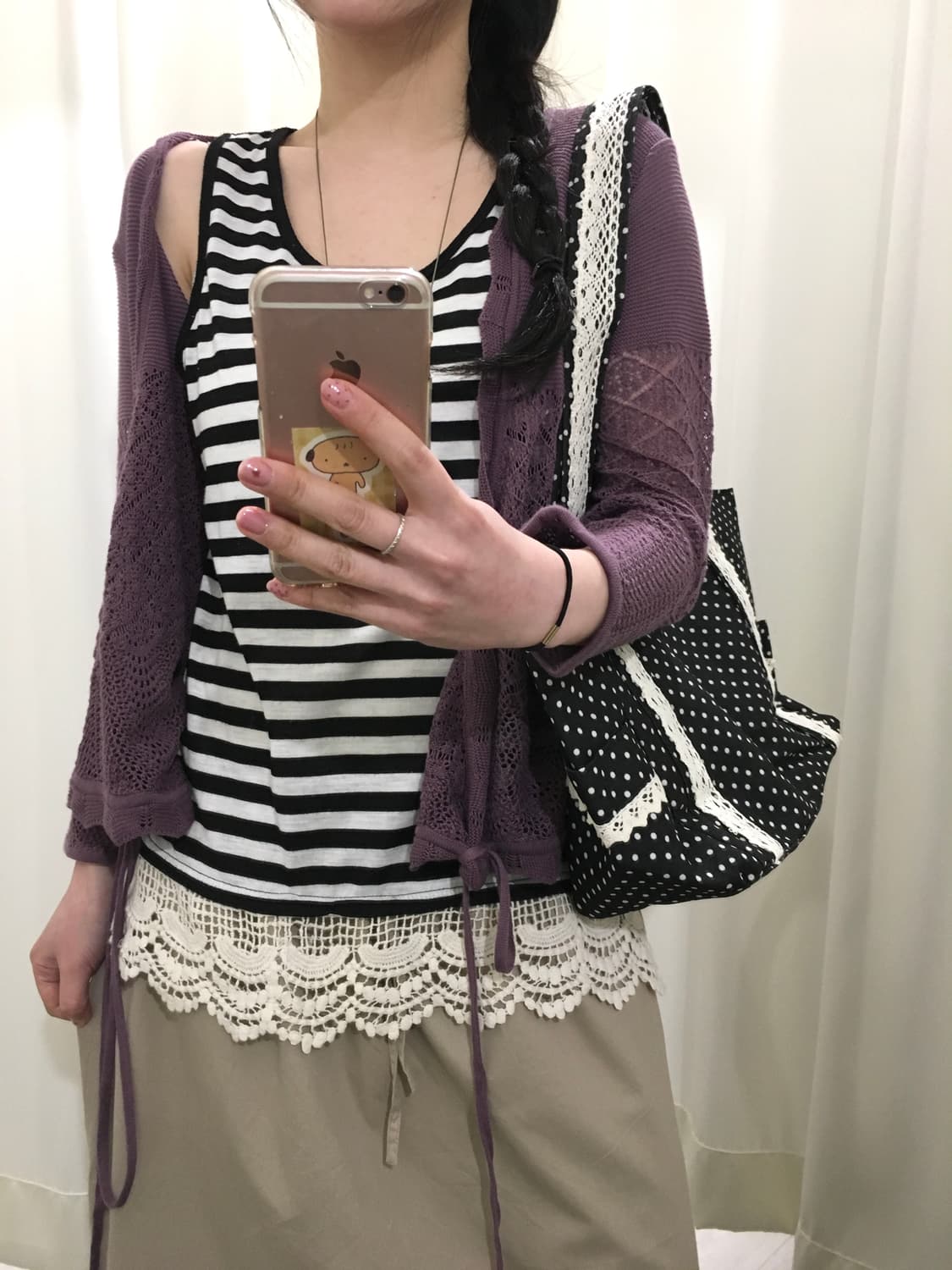 stripe lace sleeveless 상품이미지1