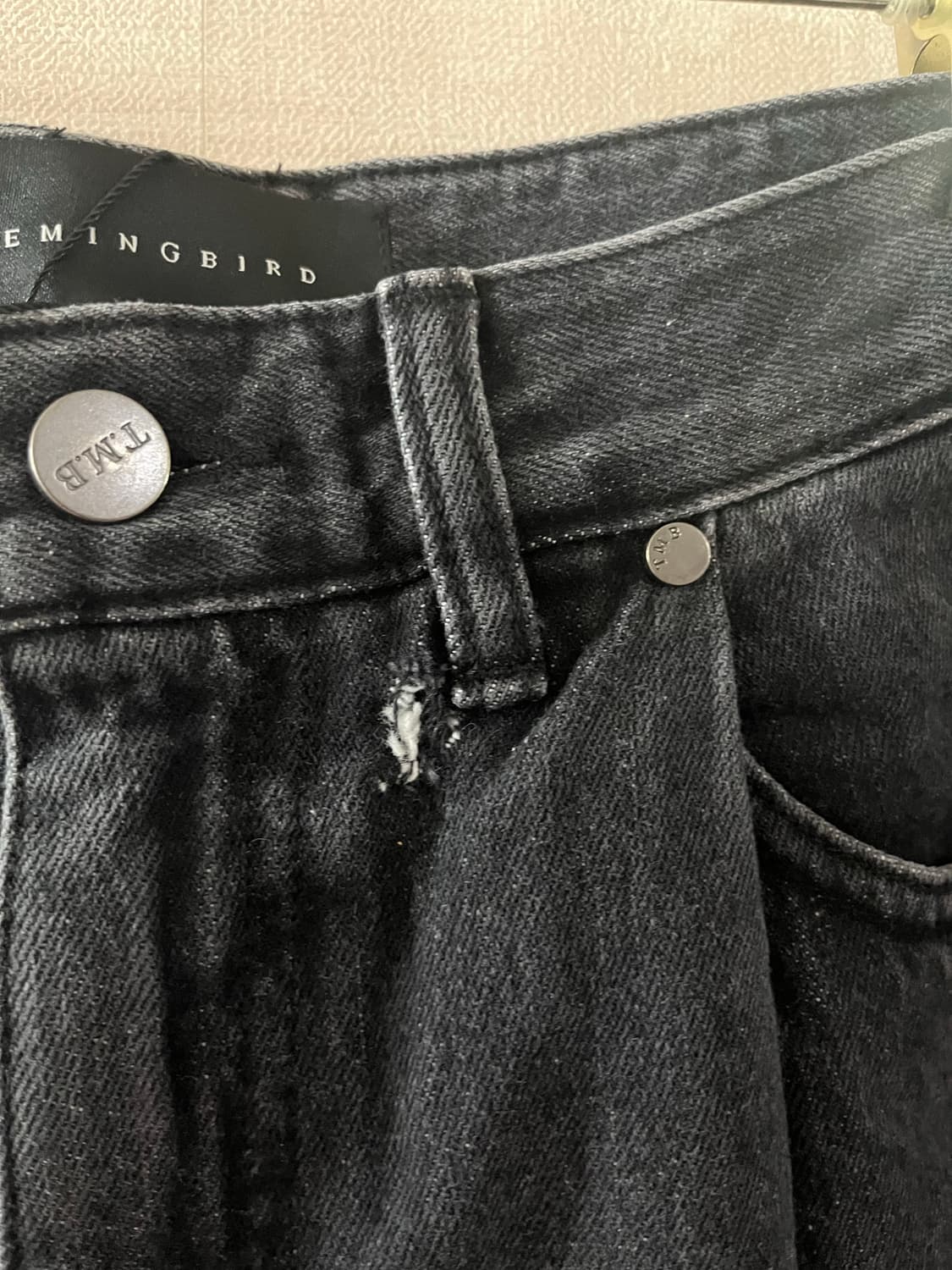 트리밍버드 원버튼 셋업팬츠(블랙 1 size) 상품이미지10