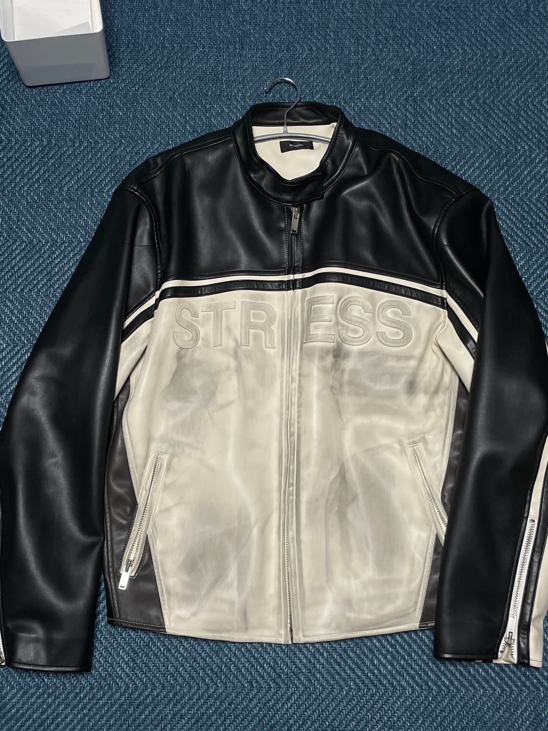 [XL] 민타임 모터사이클 레더자켓 빈티지 블랙 상품이미지1